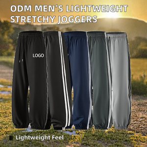 Pantalones Deportivos Holgados para Hombre, ODM, 120GSM, Ligeros, Elásticos, Transpirables, de Secado Rápido, Teñidos, 95% Poliéster, 5% Elastano, Laterales Lisos - Product Image 2