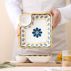 Nordic सिरेमिक बेकिंग प्लेटें और व्यंजन पोर्सिलाइन सलाद रेमन कटोरे डिनरवेयर सेट रसोई सामान सेट - Product Image 4