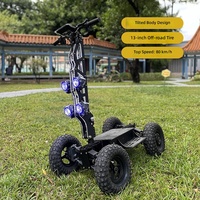 Scooter électrique à quatre roues tout-terrain 4x4 4WD avec batterie 60Ah, autonomie supérieure à 35 km et vitesse supérieure à 18 km/h