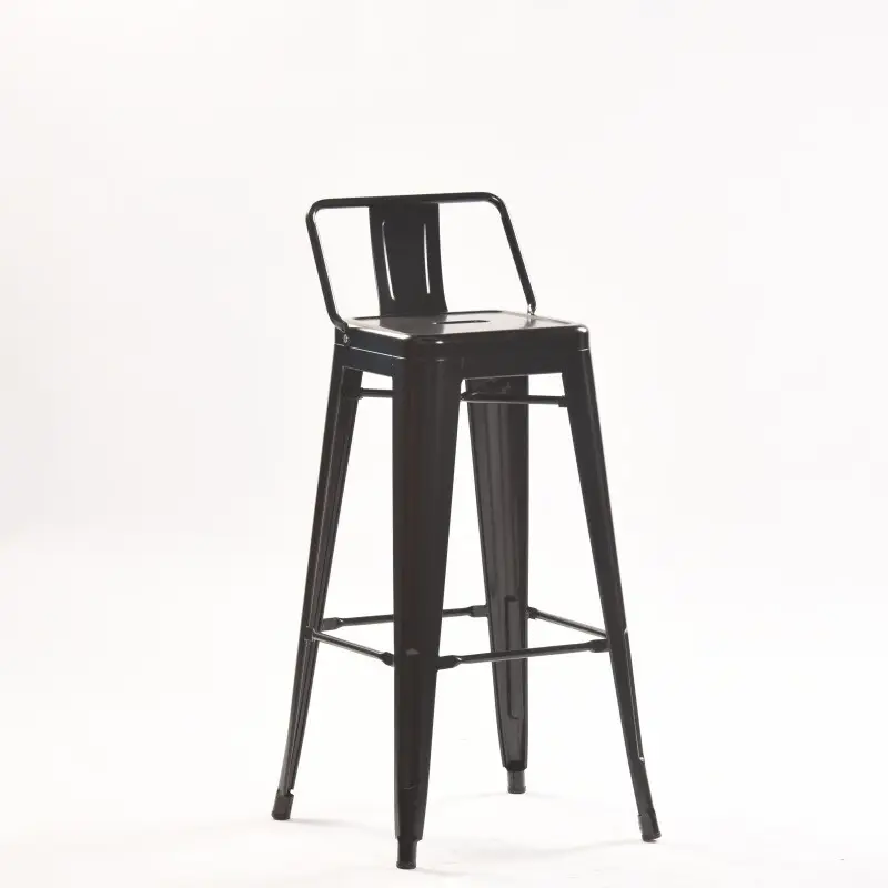 रेट्रो विंटेज औद्योगिक शैली रंगीन लौह धातु फ्रेम हाई बार स्टूल कुर्सियाँ