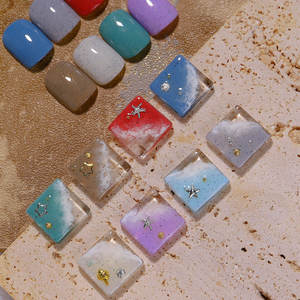 Usine Best-seller Marque Privée Pop Couleur Corail Bleu Esprit De Mer Cristal Cat Eye Gel Polonais Sel De Mer Sable Vernis À Ongles Colle - Product Image 3