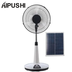 12V DC Rchargable Solar Power Electric Fan Stand 15W 25W With LED light Solar Panel Standing Fan