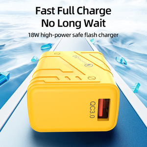 Mecha Style QC3.0 Cargador USB de alta potencia <span class=keywords><strong>Cabezal</strong></span> de <span class=keywords><strong>carga</strong></span> rápida de un solo puerto 18W para cargador de <span class=keywords><strong>Apple</strong></span> <span class=keywords><strong>Carga</strong></span> rápida - Product Image 4