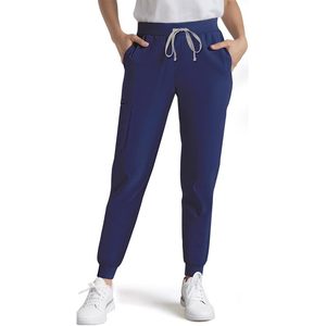 FOXA Women's Scrub Pants Mid Rise Drawstring <b>Cargo</b> Jogger Pants With 6 Pockets Soft Breathable Knitted Fabric Casual Wear - Product Image 1