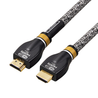 Câble 2.1 8K 60Hz 48 Gbps avec conducteur en cuivre pur, gaine en PVC tressée plaquée or pour moniteur, téléviseur, ordinateur, projecteur, décodeur