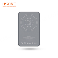 MY15 L Batterie externe ultra-mince en alliage d'aluminium magnétique avec écran TFT, charge rapide 15W, 5000mAh, pour téléphones, montres connectées, voyage