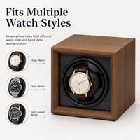 Boîte à remontoir automatique pour montre, rotateur de montre en bois avec moteur silencieux, pour montres pour hommes