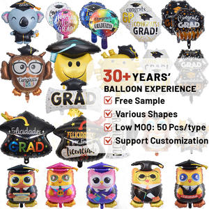 卸売 学士帽 鷲型 アルミマイラー 卒業おめでとう ヘリウム装飾 インフレータブル パーティー フォイルバルーン - Product Image 1