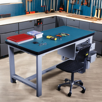 Banc de travail antistatique robuste à double tiroir, bancs de travail pour électriciens, banc de travail ESD, bureau de construction, vente chaude