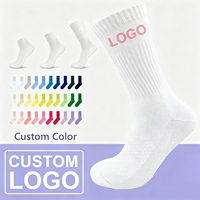 Chaussettes de sport personnalisées avec logo imprimé, disponibles en plusieurs couleurs, avec bord côtelé, pour équipes sportives