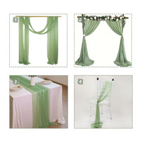 Voilages personnalisables pour arche de mariage, rideaux de fond en polyester rose pour décoration de mariage en extérieur