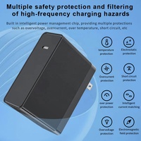 Adaptateur de voyage magnétique HNT 100W UK/EU/US PD 3.0 QC3.0 Type-C à charge rapide avec protection contre les surtensions et ignifuge pour téléphones portables et appareils photo