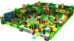 2025 aire de jeux intérieure de style forêt centre de <span class=keywords><strong>parc</strong></span> d'attractions populaire avec toboggans pour enfants trampoline de piscine à balles - Product Image 5