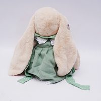 Mignonne poupée lapin à longues oreilles Miffie Bunny peluche jouet bébé poupée apaisante mignonne poupée de chiffon jeter oreiller rayé lapin jouet pour enfants
