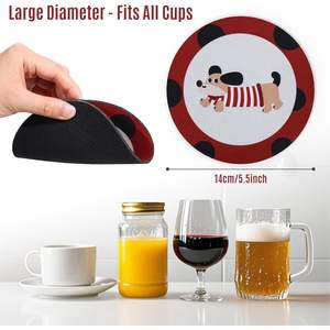 Sous-verres en métal pour boissons chaudes/froides - Décoration de bar à café et de table à manger, accessoires de salon, lot de 4 - Product Image 5