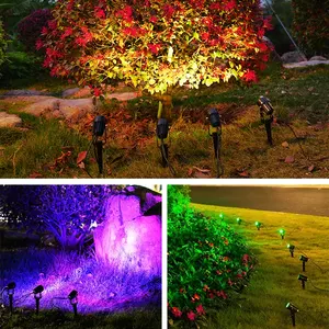 고성능 색깔 방수 훈장 스파이크 램프 12V 24W 조경 Led Rgb 정원 반점 빛