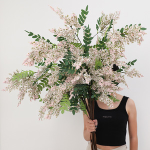 Ramilletes de Flores Artificiales Ruilisi, Flores de Seda Blancas, Decoraciones para Bodas y Hogar, Arreglo para Jarrón de 60 cm - Product Image 3