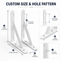 Supports de montage métalliques robustes personnalisés en acier, aluminium et acier inoxydable, revêtus par poudre