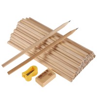Crayons en bois de peuplier écologiques, naturels, ronds, hexagonaux, triangulaires, HB, à prix abordable
