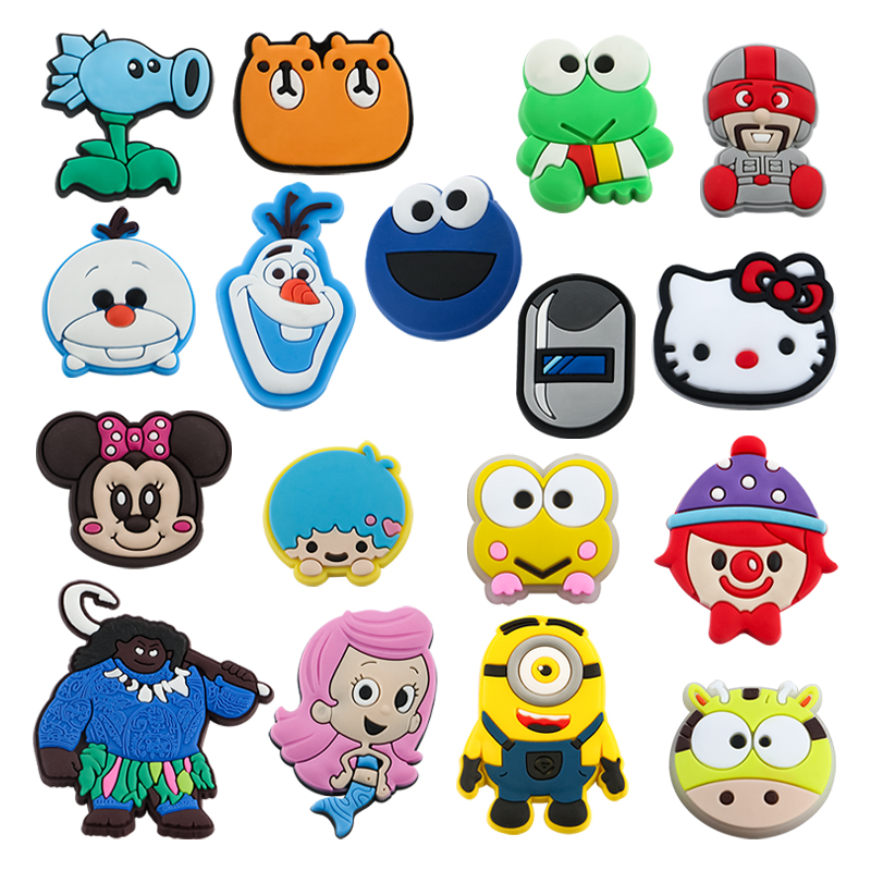 Аксессуары для обуви, новый стиль, милые Мультяшные красивые зарезервные цены, ПВХ материал, забивные украшения, садовая обувь, цветок, мультяшный амулет для обуви