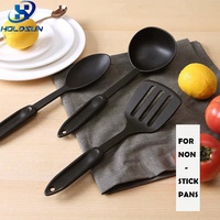 Aksesoris Dapur Terlaris Ringan Aman untuk Makanan 5PCS Set Peralatan Dapur Nylon Hitam