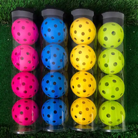 Ballon de Pickleball en PE de 74 mm, durable, avec 26/40 trous, pour entraînement, certifié USAPA, vente en gros directe usine