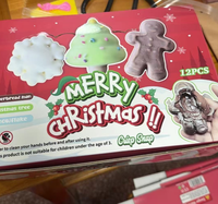 Jouet sensoriel anti-stress en forme de flocon de neige en pain d'épices, surface mate et lisse, à remontée lente, mini jouet à presser pour la décoration de table de Noël