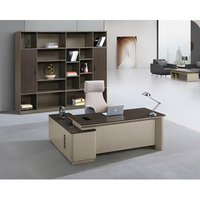 Bureaux informatiques modernes de luxe en forme de L pour cadres, postes de travail de PDG, ensemble de mobilier de direction, table en bois design, vente en gros