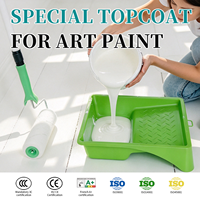 Peinture artistique, couche de finition transparente mate, inodore, résistante aux taches, lavable, imperméable, anti-âge, résistante au soleil, pour surfaces murales