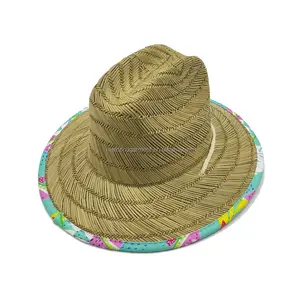 2022 estate unisex mare onda naturale paglia UV proteggere a tesa larga bagnino sombrero bambini cappelli da spiaggia