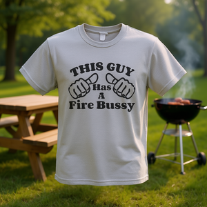 Camiseta con diseño de This Guy Has A Fire Bussey, camiseta divertida con meme, regalo divertido - Product Image 3