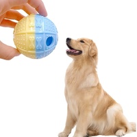 Jouet à mâcher pour chien et chat en TPR durable et mignon - Soulagement de l'ennui - Distributeur de nourriture - Balle en forme d'os - Résistant aux morsures - Jouet interactif pour la dentition