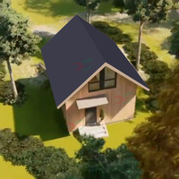 Kits de chalets de camping, maison préfabriquée à ossature bois, maison triangulaire préfabriquée avec cuisine et salle de bain