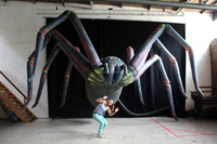 Modèle de pieuvre gonflable géante suspendue pour Halloween, 6 mètres, en tissu Oxford, facile à installer, personnalisable pour la décoration murale/fenêtre