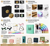 Sacs en papier personnalisés avec logo, en pack, pour cadeaux de remerciement, sacs de shopping écologiques recyclés avec poignées, pour l'emballage de cadeaux de reconnaissance