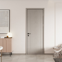 Porte intérieure moderne à 4 panneaux, pré-encadrée, ignifugée, insonorisée et résistante à l'humidité pour chambre et salle de bain