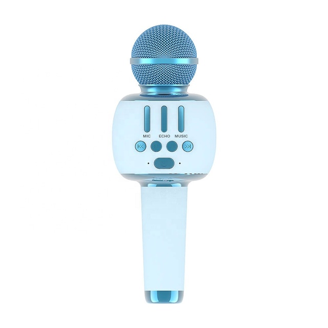 Wireless Karaoke Microphone with Speaker Bluetooth LED Light Portable Handheld Singing Machine for Kids Home Party Gift