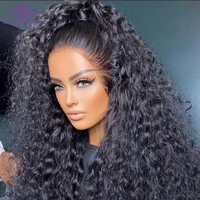 Perruque Lace Frontale Cheveux Brésiliens Vierges Ondulés 13*4 Dentelle HD Transparente Longue 6-8 pouces