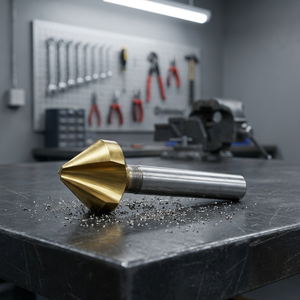 Ttake 90 Countersink HSS TA1231 DIN 335 <b>C</b> 40mm Length 5.3mm Diameter 3 Flutes TiN Coated Cylindrical Shank Drill Bit - Product Image 3