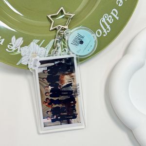 Kpop BT Merch: Llavero de acrílico de doble cara con foto de CD y accesorios para bolsos, ideal para fans del K-pop. - Product Image 6