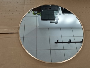 Gương tròn hiện đại với khung hợp kim nhôm cho phòng tắm chậu rửa phòng khách hoặc phòng ngủ lối vào trang trí tường - Product Image 2