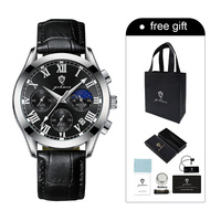Montre homme GOHUOS 9801, date automatique, étanche, chronographe lumineux, mouvement à quartz, accessoires inclus, vente flash, montre-bracelet pour homme