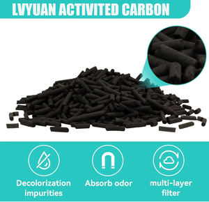 Extrudeuse à charbon actif 3mm H2s pour la récupération des solvants d'adsorption Désodorisant cylindrique pour la désulfuration Élimination de l'ammoniac - Product Image 3