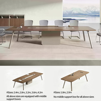 Table de conférence en mélamine de haute qualité, directement de l'usine, mobilier de bureau moderne pour hôtels et écoles, 10 places