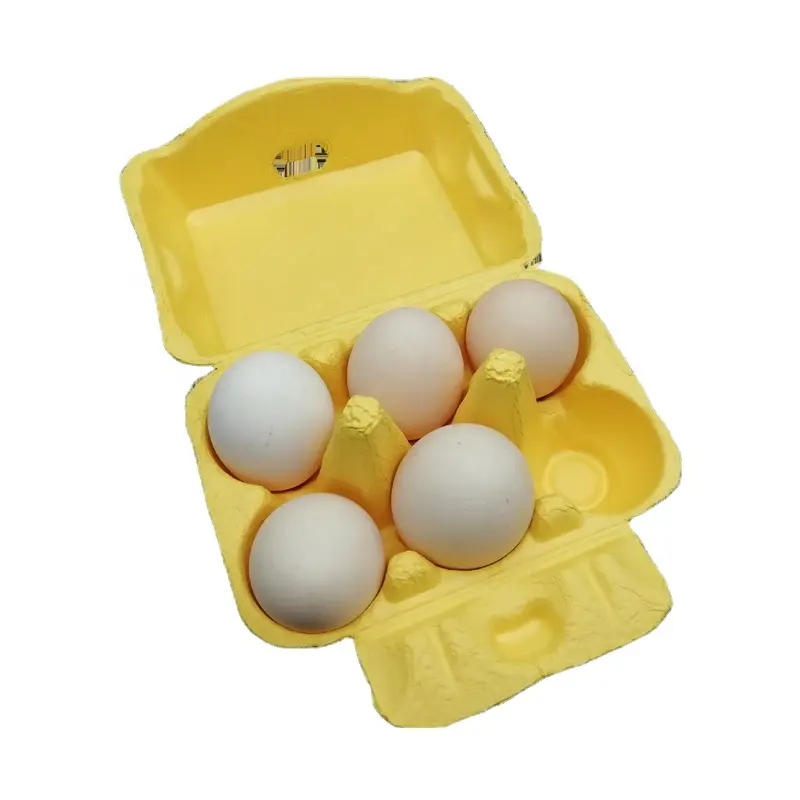 Molded hot sell paper pulp 6 egg cartons trays for sale