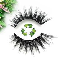 Vente en gros de cils biodégradables et écologiques en fibres de plantes, boîte de cils de marque privée pour faux cils 3d multicouches en vison
