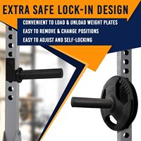 Paire de supports de plaques de poids - Convient aux racks de puissance de 2 x 2 po et 3 x 3 po, pour un rangement et une organisation sécurisés des plaques de poids
