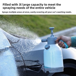 वायवीय पंखे के आकार के मैनुअल कार वॉश फोम स्प्रेयर एसिड अलकाली प्रतिरोधी रसोई सफाई ग्लास स्प्रे बोतल कीटाणुशोधन - Product Image 3
