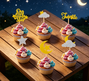 DAMAI New Eid al-Adha <b>decorative</b> props & gifts moon star sheep <b>cake</b> toppers party <b>supplies</b> Stars and moon <b>cake</b> <b>decoration</b> 12pcs - Product Image 4