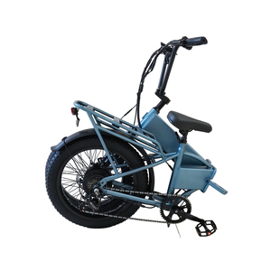 Vélo électrique de montagne pliable à pneus larges de 20 pouces, facile à ranger, avec un <span class=keywords><strong>porte</strong></span>-bagages arrière. - Product Image 2